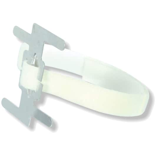 JAM Paper White Velcro Wristlets with Clip, 24ct.